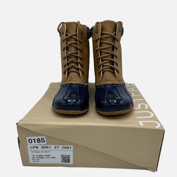 JUSTFAB Women's Evi Duck Boot in Tan Size 6.5 - Picture 6 of 8
